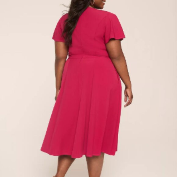 BLACK Lane Bryant Black Lena High Low Scuba Dress - 26 EUC BLACK - Picture 9 of 14